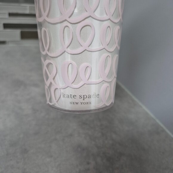 Kate Spade New York Heart Knot Thermal Travel Mug Pink Pearl 16oz - Picture 2 of 9